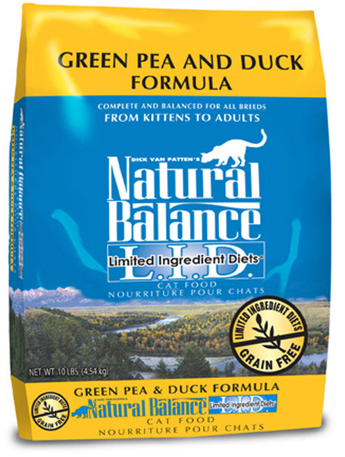 Natural Balance Pet Foods L.I.D. Dry Cat Food Green Pea & Duck 10lb