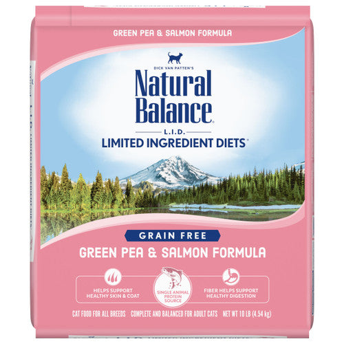 Natural Balance Pet Foods L.I.D. Dry Cat Food Green Pea & Salmon 10lb