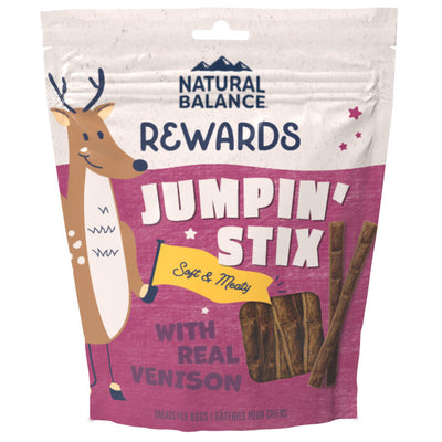 Natural Balance Pet Foods L.I.D Grain Free Jumpin’ Stix Dog Treats Standard Venison 4oz (DD)