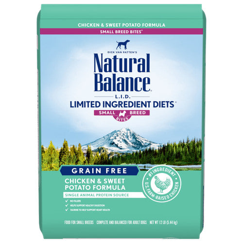 Natural Balance Pet Foods L.I.D. Small Breed Bites Dry Dog Food Chicken & Sweet Potato 12lb