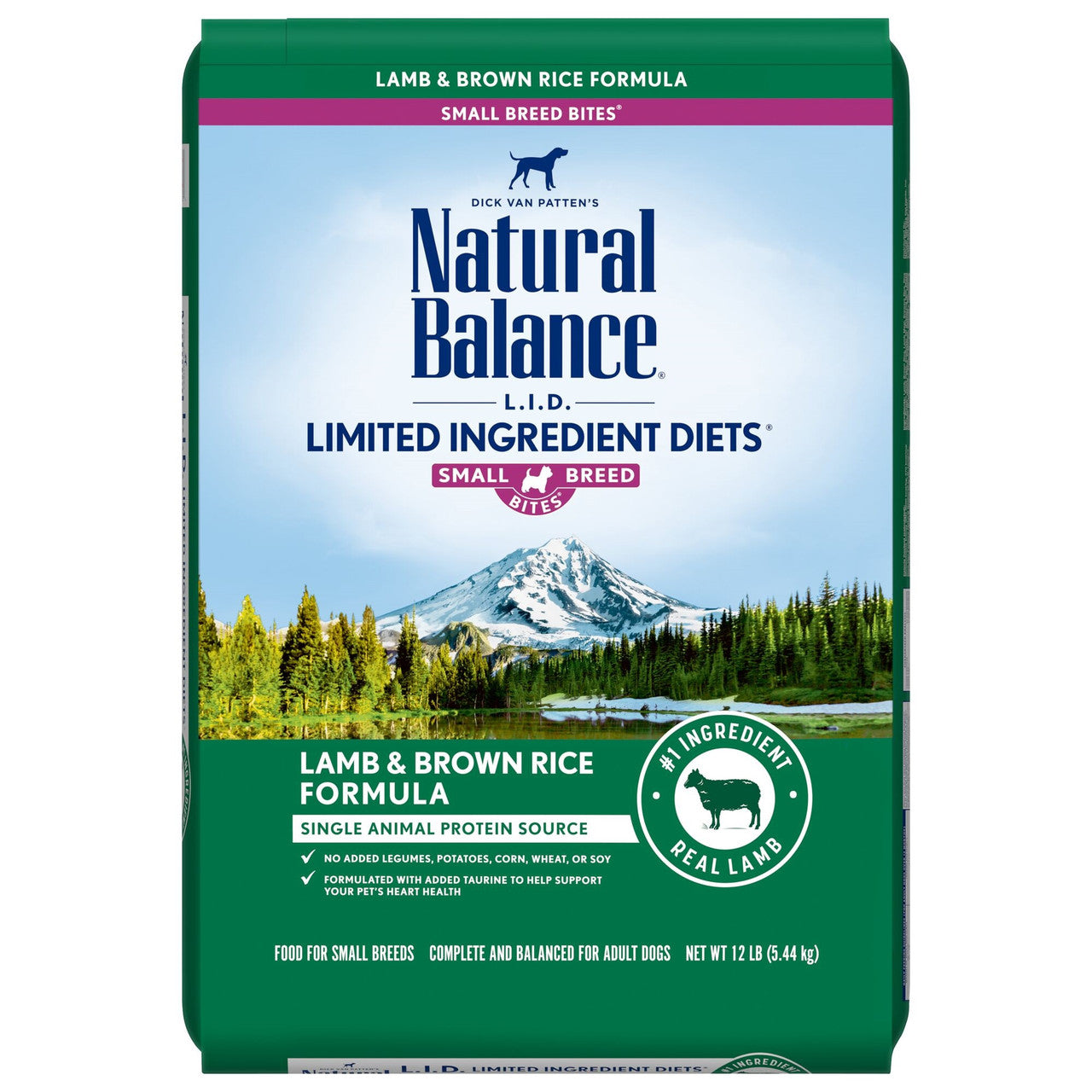 Natural Balance Pet Foods L.I.D. Small Breed Bites Dry Dog Food Lamb & Brown Rice 12lb