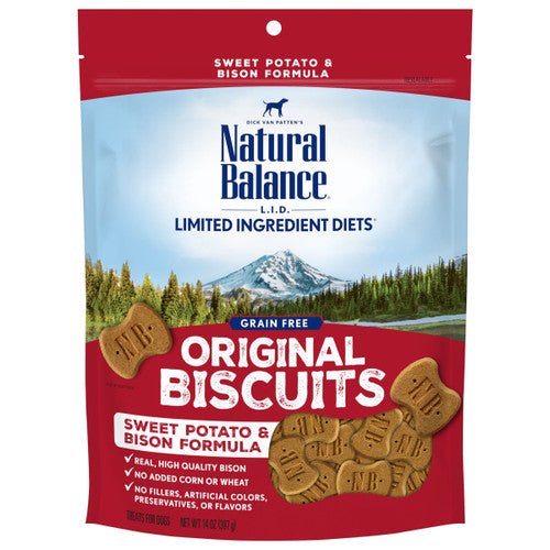 Natural Balance Pet Foods L.I.T. Original Biscuits Dog Treats Bison & Sweet Potato 14oz