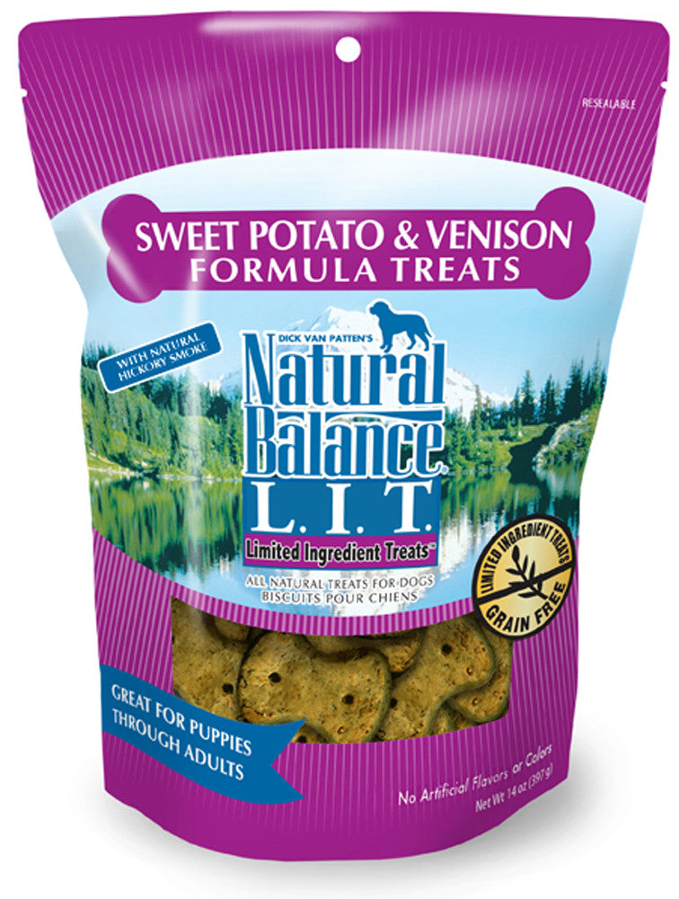 Natural Balance Pet Foods L.I.T. Original Biscuits Dog Treats Venison & Sweet Potato 14oz