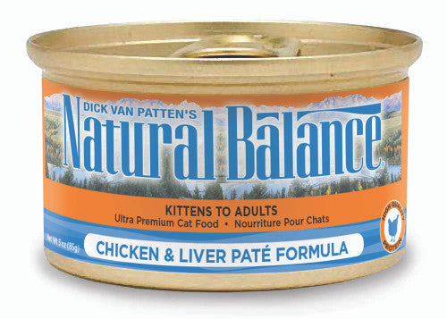 Natural Balance Pet Foods Ultra Premium Wet Cat Food Chicken & Liver Pate 5.5oz 24pk