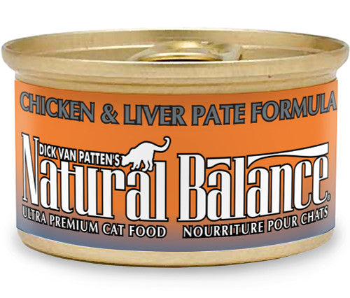 Natural Balance Pet Foods Ultra Premium Wet Cat Food Chicken & Liver Pate 3oz 24pk