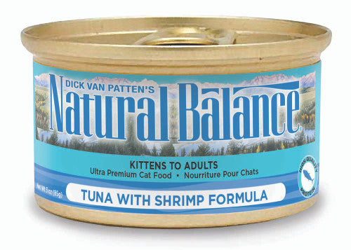 Natural Balance Pet Foods Ultra Premium Wet Cat Food Tuna w/Shrimp 5.5oz 24pk