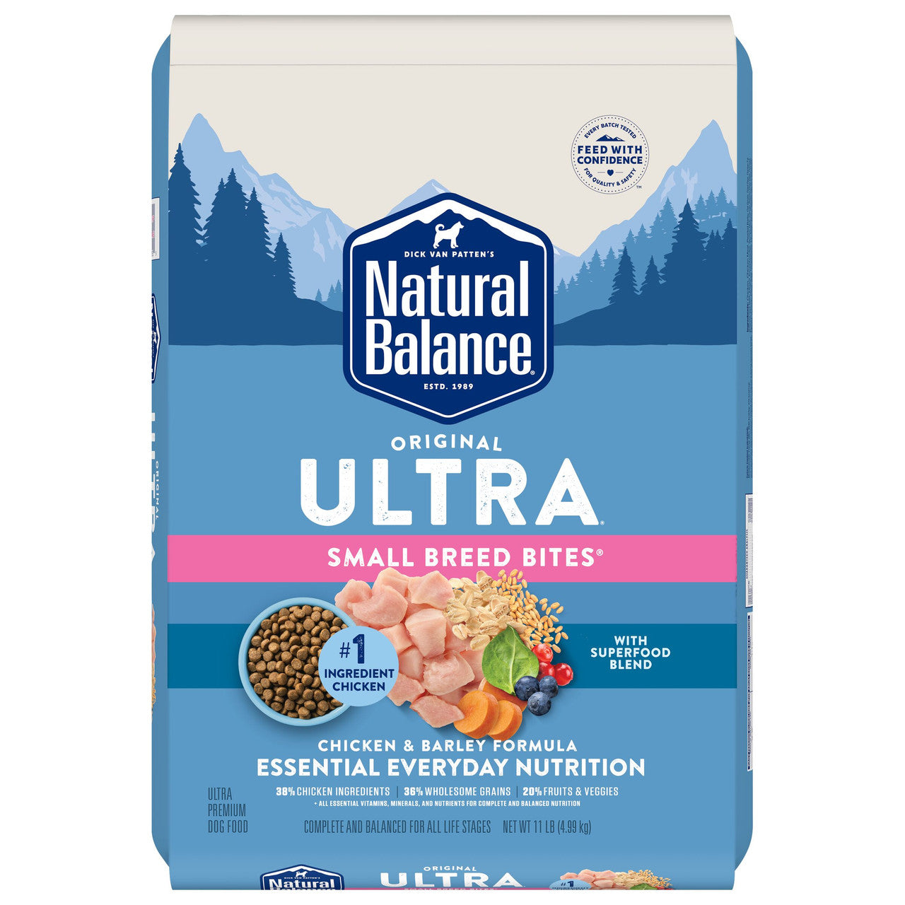 Natural Balance Pet Foods Ultra Small Breed Bites Dry Dog Food Chicken 11lb