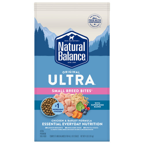 Natural Balance Pet Foods Ultra Small Breed Bites Dry Dog Food Chicken 4lb