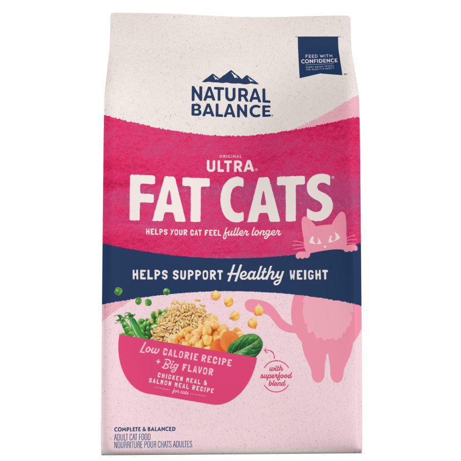 Natural Balance Pet Foods Original Ultra Fat Cats Dry Cat Food Chicken Meal & Salmon Meal 6LB