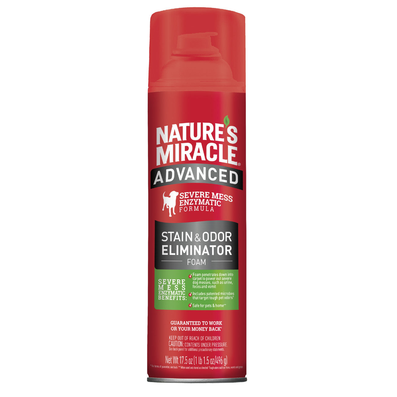 Nature's Miracle Advanced Dog Stain and Odor ?Foam Aerosol Severe Mess Formula 17.5oz