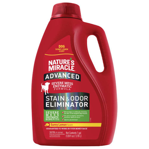 Nature’s Miracle Advanced Dog Stain & Odor Remover Pour Sunny Lemon 128 fl. oz