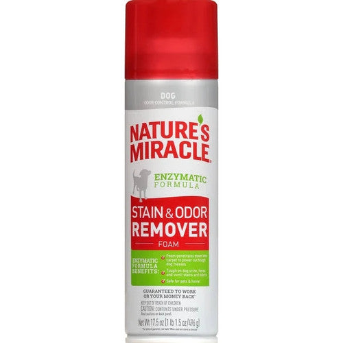 Nature s Miracle Dog Stain and Odor Remover 17.5 oz Foam Aerosol