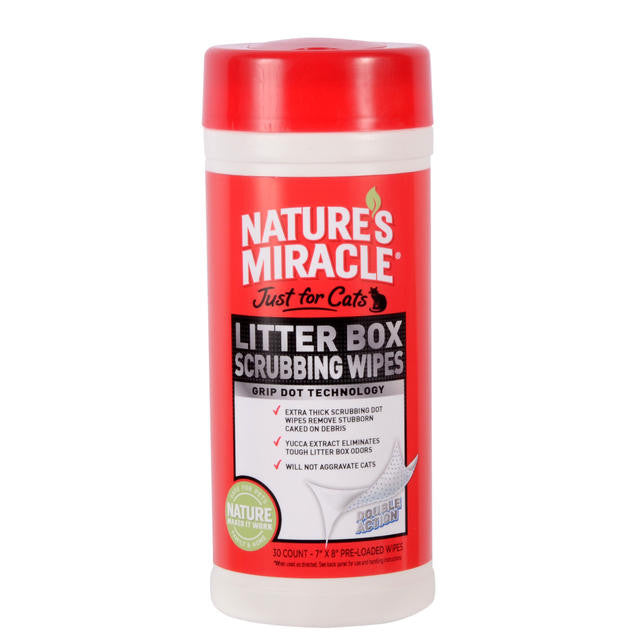 Nature's Miracle Just for Cats Litter Box Scrubbing Wipes 30ct