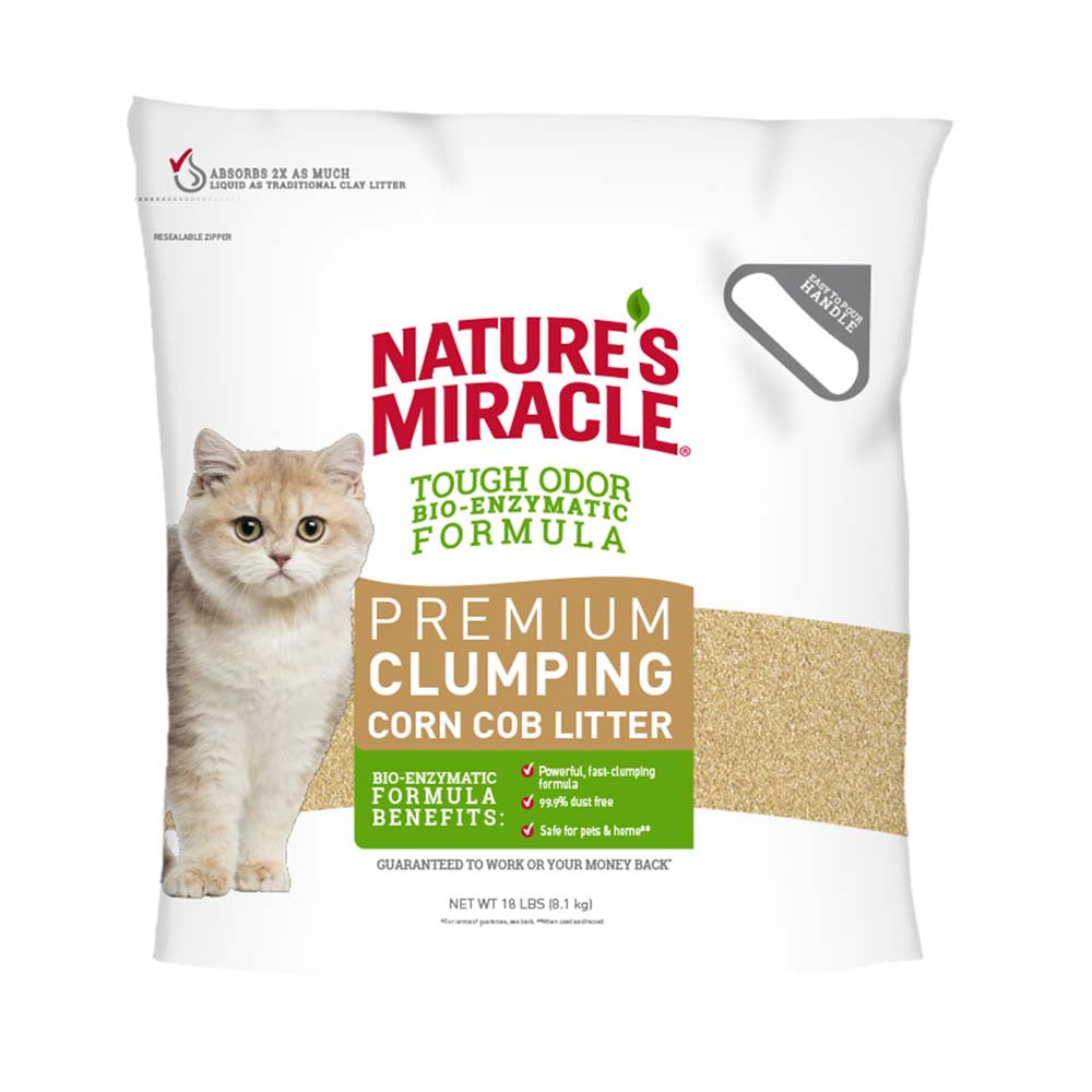 Nature's Miracle Premium Corn Cob Cat Litter 18 lb