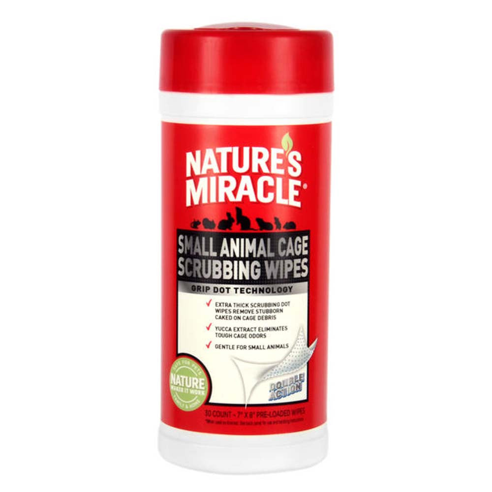 Nature's Miracle Small Animal Cage Cleaning Wipes 30 Count