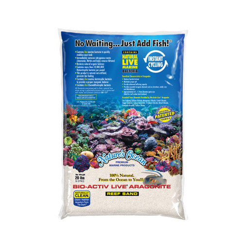 Nature’s Ocean Bio - Activ Live Aragonite Sand #1 2/20 lb - Aquarium