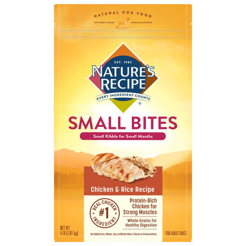 Nature’s Recipe Chicken & Rice Small Bites Dog Food 4 / lb