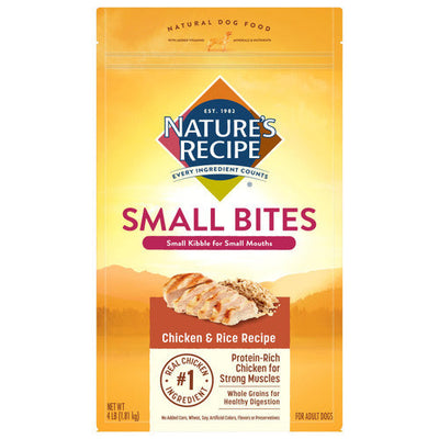 Nature’s Recipe Chicken & Rice Small Bites Dog Food 4 / lb