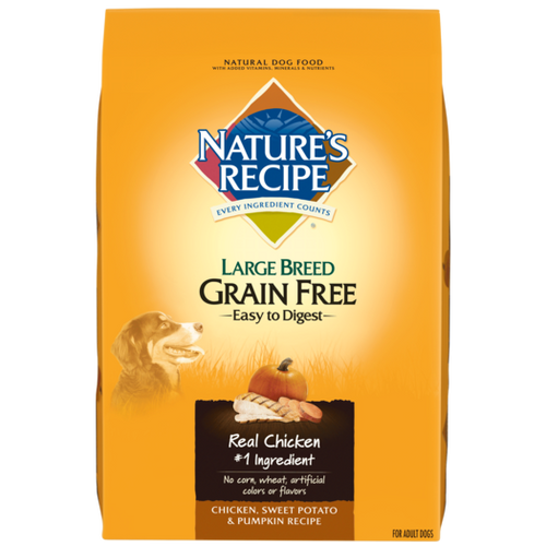 Nature’s Recipe Large Breed Grain Free Easy To Digest Chicken Sweet Potato And Pumpkin Dry Dog Food - 24 - lb - {L - 1}