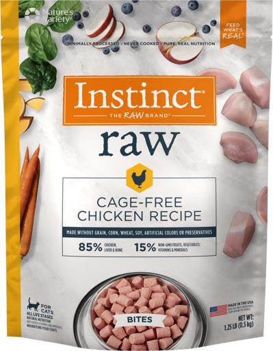 Nature's Variety Instinct 85/15 Raw Cage Free Chicken Bites Recipe Cat 1.25lb SD-5 {L-1}699914 769949630005