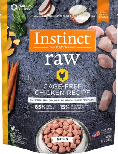 Nature's Variety Instinct 85/15 Raw Cage Free Chicken Recipe for Dogs Bites 3lb SD-5 {L-1}699902 769949630081