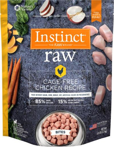 Nature's Variety Instinct 85/15 Raw Cage Free Chicken Recipe for Dogs Bites 6lb SD-5 {L-1}699903 769949630098