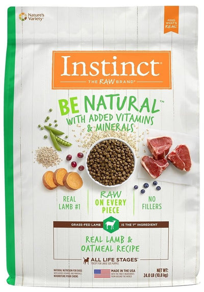 Nature's Variety Instinct Be Natural Lamb & Oatmeal Recipe Dry Dog Food-24-lb-{L-1} 769949652885