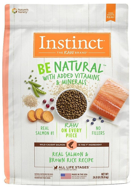 Nature’s Variety Instinct Be Natural Salmon & Brown Rice Recipe Dry Dog Food - 24 - lb - {L - 1}