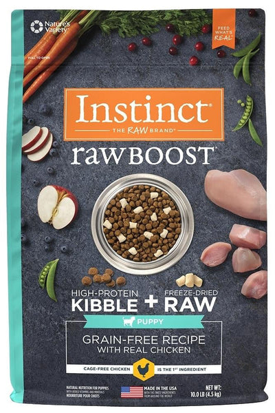 Nature's Variety Instinct Grain Free Raw Boost Puppy Chicken Dry Dog Food-10-lb-{L-1} 769949658269