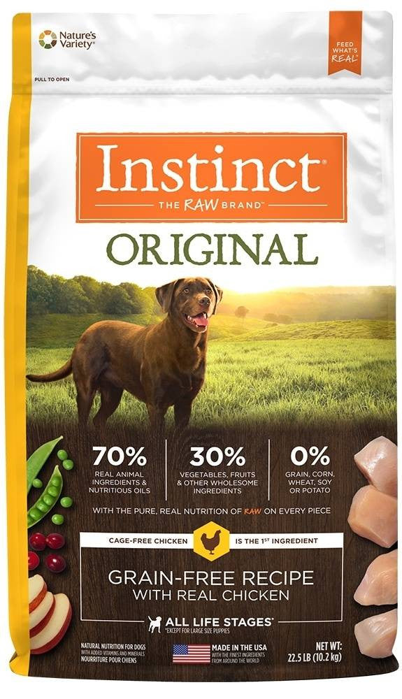 Nature's Variety Instinct Original Grain Free Recipe With Real Chicken Natural Dry Dog Food 4/ 4 lb-{L+1} 769949658085