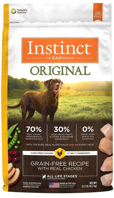 Nature’s Variety Instinct Original Grain Free Recipe With Real Chicken Natural Dry Dog Food 4/ 4 lb - {L + 1}