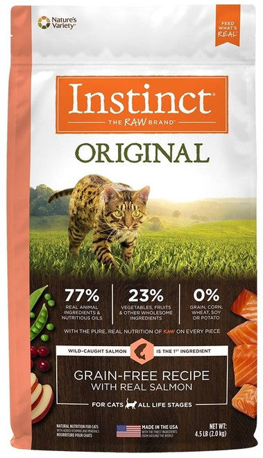 Nature’s Variety Instinct Original Grain Free Recipe With Real Salmon Natural Dry Cat Food - 10 - lb - {L - 1}