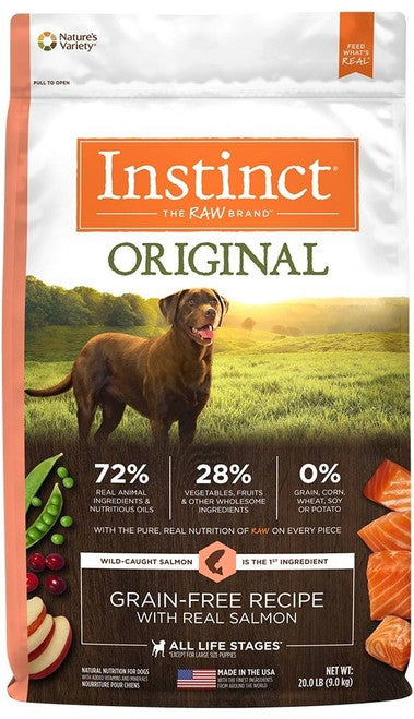 Nature’s Variety Instinct Original Grain Free Recipe With Real Salmon Natural Dry Dog Food - 20 - lb - {L - 1}