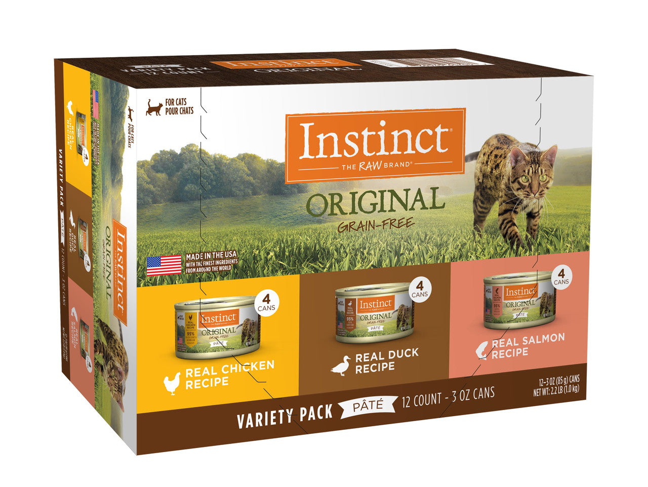 Nature's Variety Instinct Original Grain-Free Recipes Variety Pack Cat 3oz 12ct {L+1}699979 769949617037