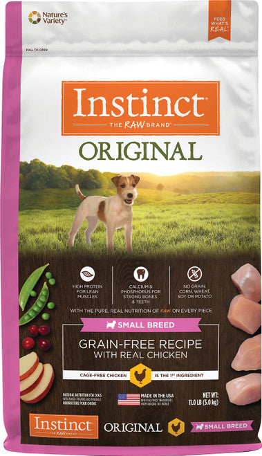 Nature’s Variety Instinct Original Small Breed Grain Free Recipe With Real Chicken Natural Dry Dog Food - 11 - lb