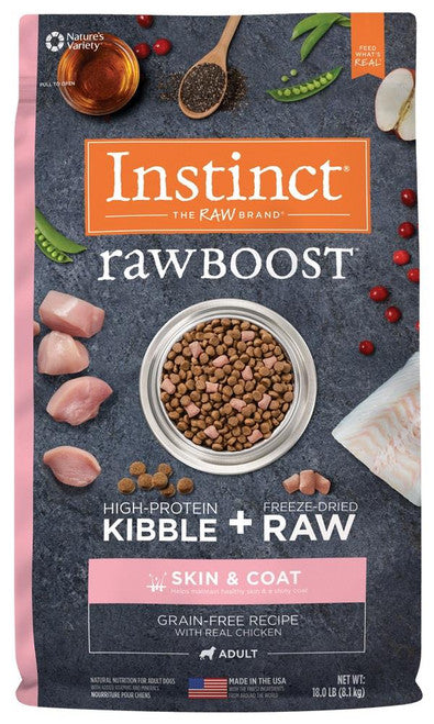 Nature’s Variety Instinct Raw Boost Grain - Free Chicken Skin & Coat Dog 18lb {L - 1}699978