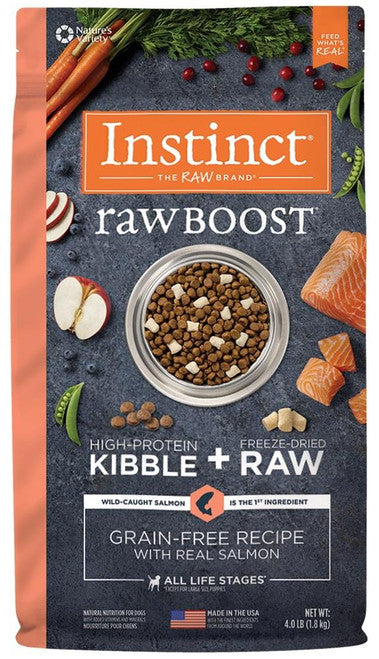 Nature’s Variety Instinct Raw Boost Grain - Free Recipe w/ Real Salmon Dog 4/ 4 lb C=4 {L - 1}699972