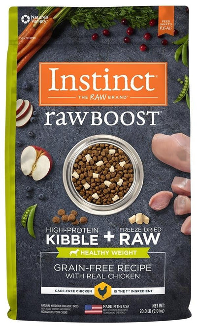 Nature's Variety Instinct Raw Boost Healthy Weight Adult Grain Free Recipe With Real Chicken Natural Dry Dog Food-20-lb-{L+1} 769949658382