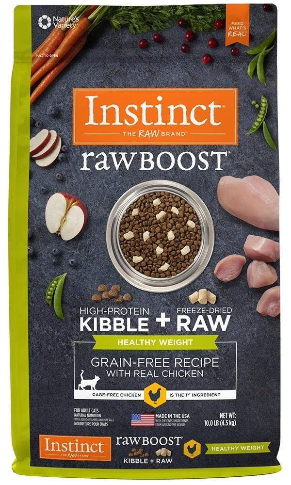 Nature's Variety Instinct Raw Boost Healthy Weight Adult Grain Free Recipe With Real Chicken Natural Dry Cat Food-10-lb-{L-1} 769949658689