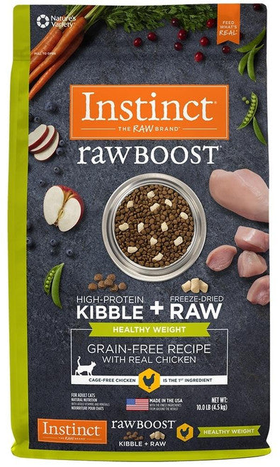 Nature’s Variety Instinct Raw Boost Healthy Weight Adult Grain Free Recipe With Real Chicken Natural Dry Cat Food
