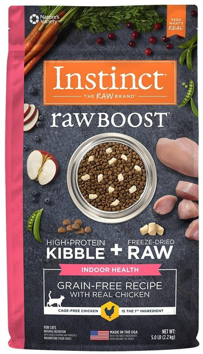 Nature's Variety Instinct Raw Boost Indoor Health Grain Free Recipe With Real Chicken Natural Dry Cat Food-4/ 5-lb-{L+1} 769949658696