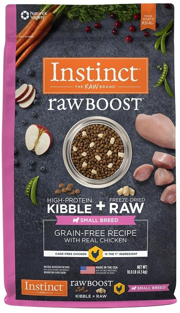 Nature's Variety Instinct Raw Boost Small Breed Grain Free Recipe With Real Chicken Natural Dry Dog Food-4/ 4 lb-{L+1} 769949658337