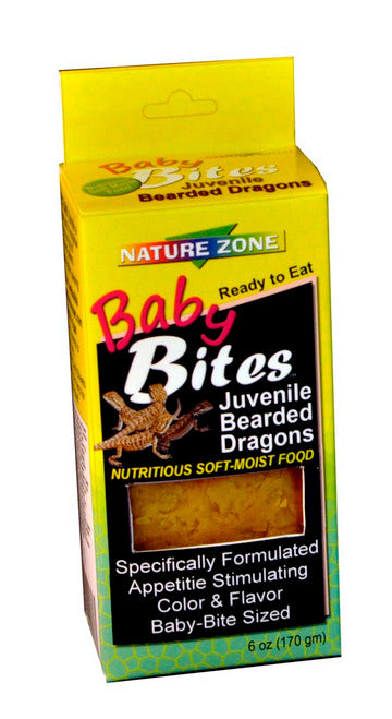Nature Zone Bearded Dragon Baby Bites Gel Food 6 oz - Reptile