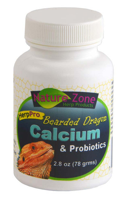 Nature Zone Bearded Dragon Calcium & Probiotics Supplement 2.8 oz - Reptile