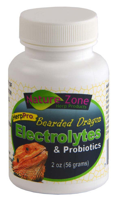 Nature Zone Bearded Dragon Electrolytes & Probiotics Supplement 2 oz - Reptile