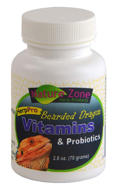 Nature Zone Bearded Dragon Vitamins & Probiotics Supplement 2.8 oz - Reptile