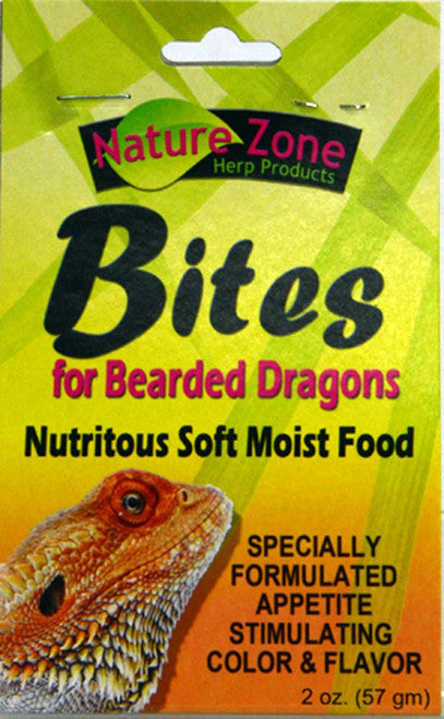 Nature Zone Bearded Dragons Bites Gel Food 2 oz - Reptile