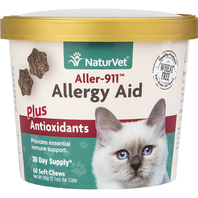 Naturvet Cat Allergy - 911 Antioxidant Chew 60 Count