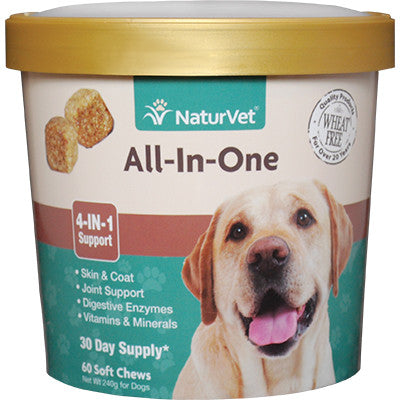 Naturvet Dog All - in - one Soft Chew 60 Count