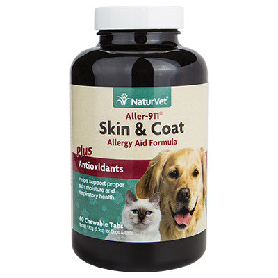 Naturvet Dog Allergy - 911 Skin And Coat Tablet 60 Count